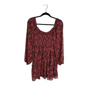 Altar’d State Bloomcore Smocked Tiered Puff Sleeve Babydoll Dress XS Cottage